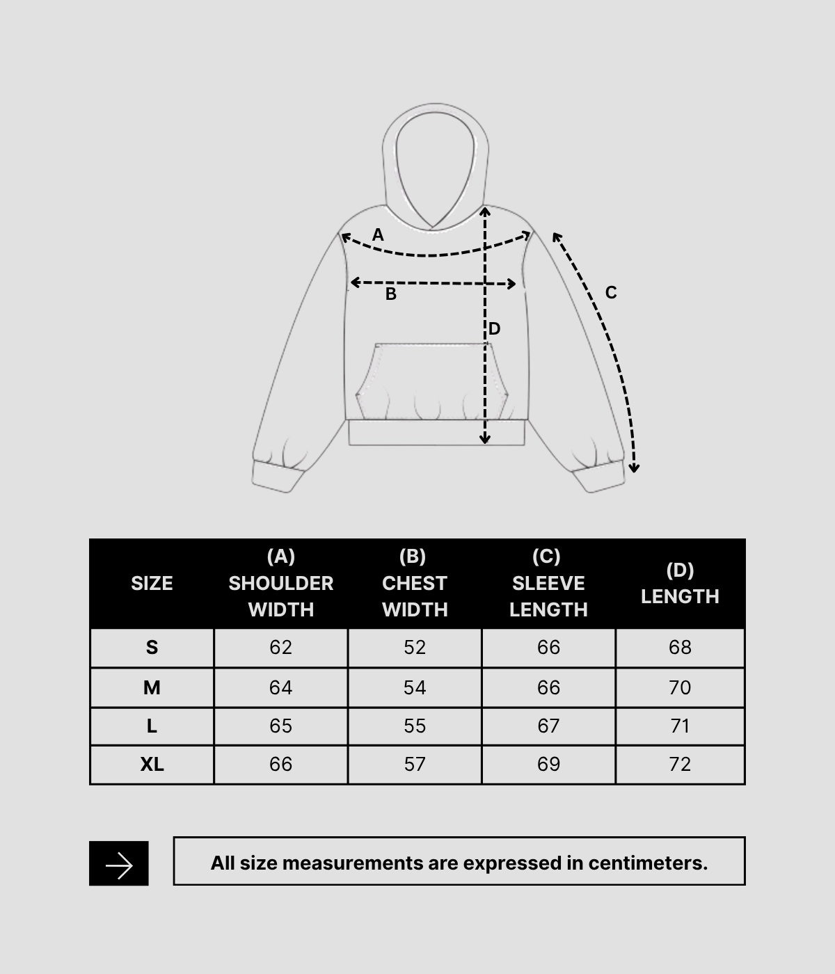 Größentabelle