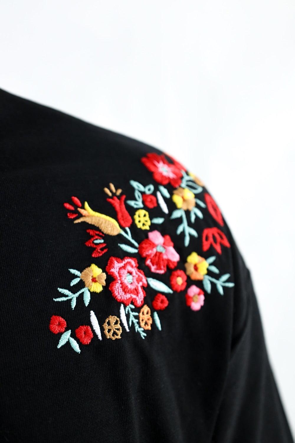 Blossom & Snake Black T-Shirt