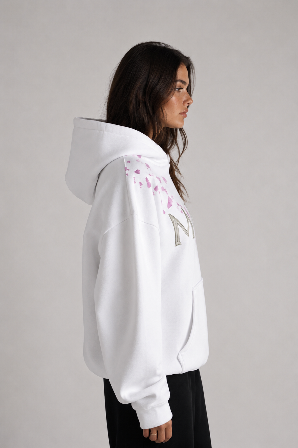 Rose Hoodie White