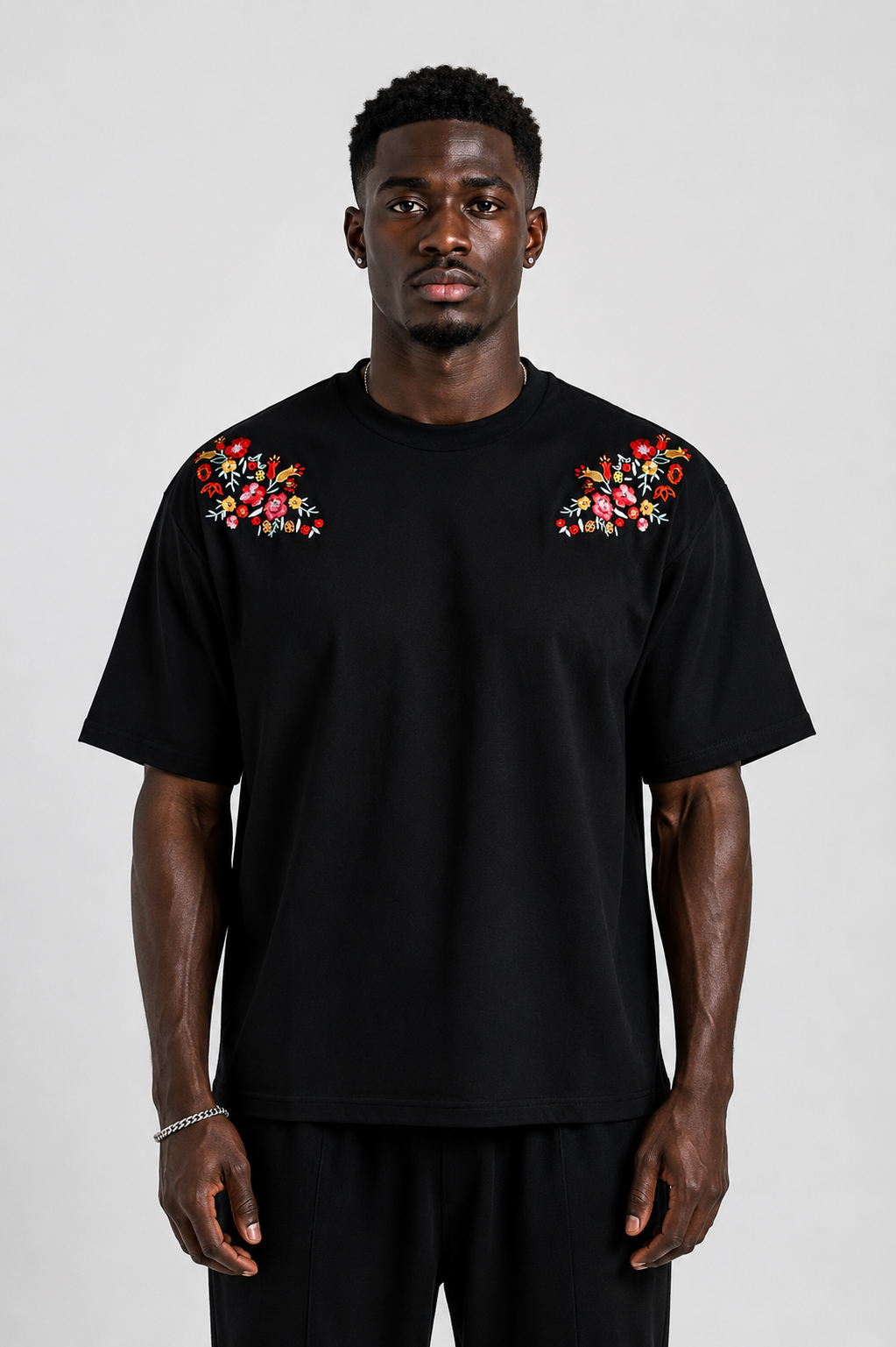 Blossom & Snake Black T-Shirt