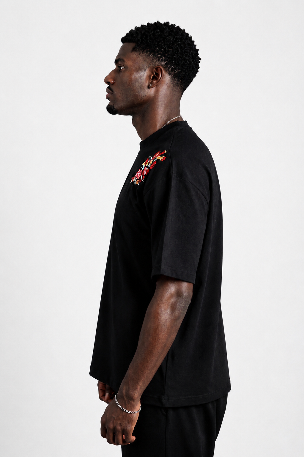 Blossom & Snake Black T-Shirt