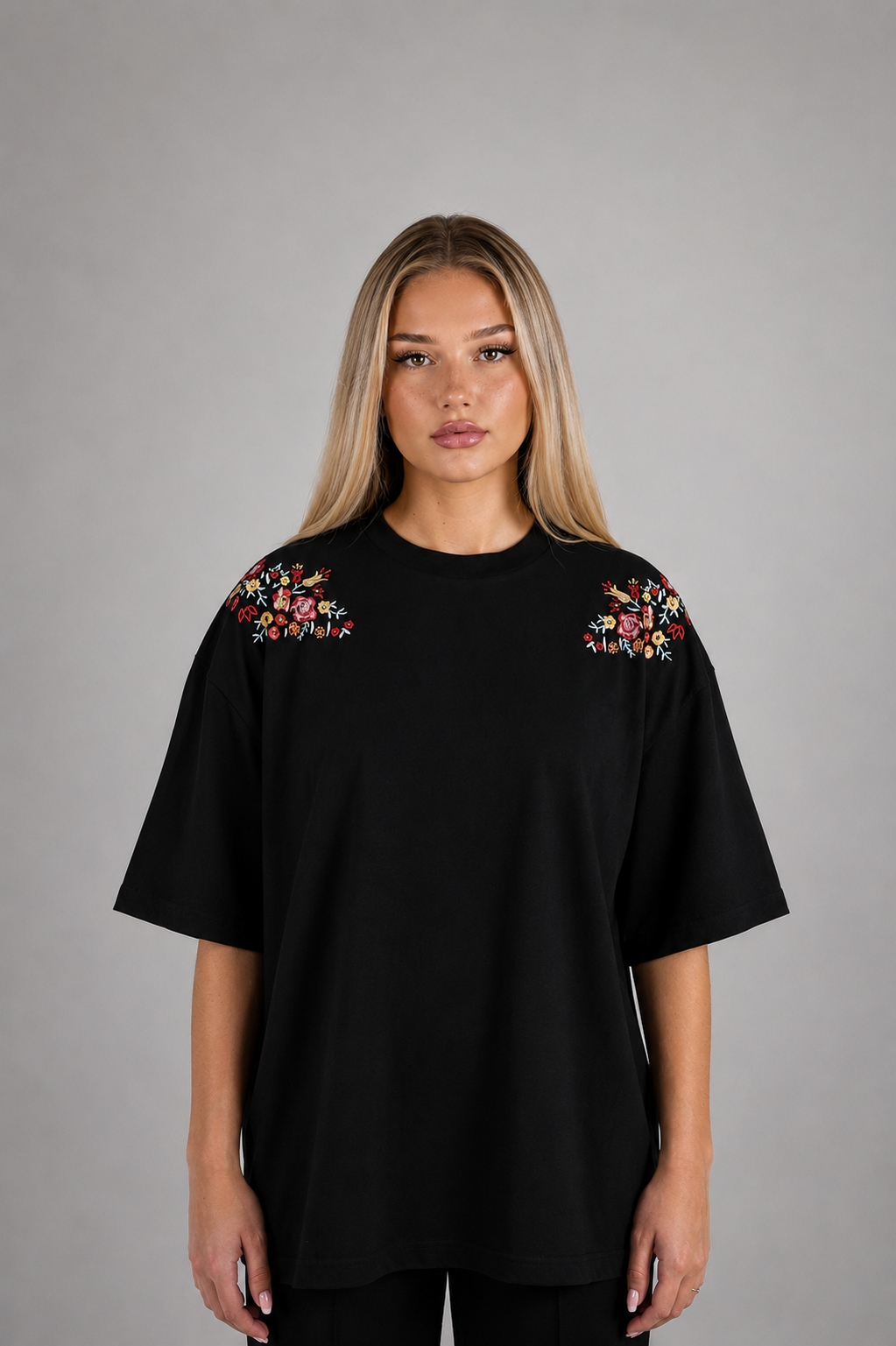 Blossom & Snake Black T-Shirt