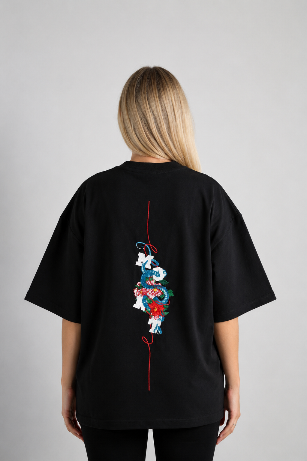 Blossom & Snake Black T-Shirt