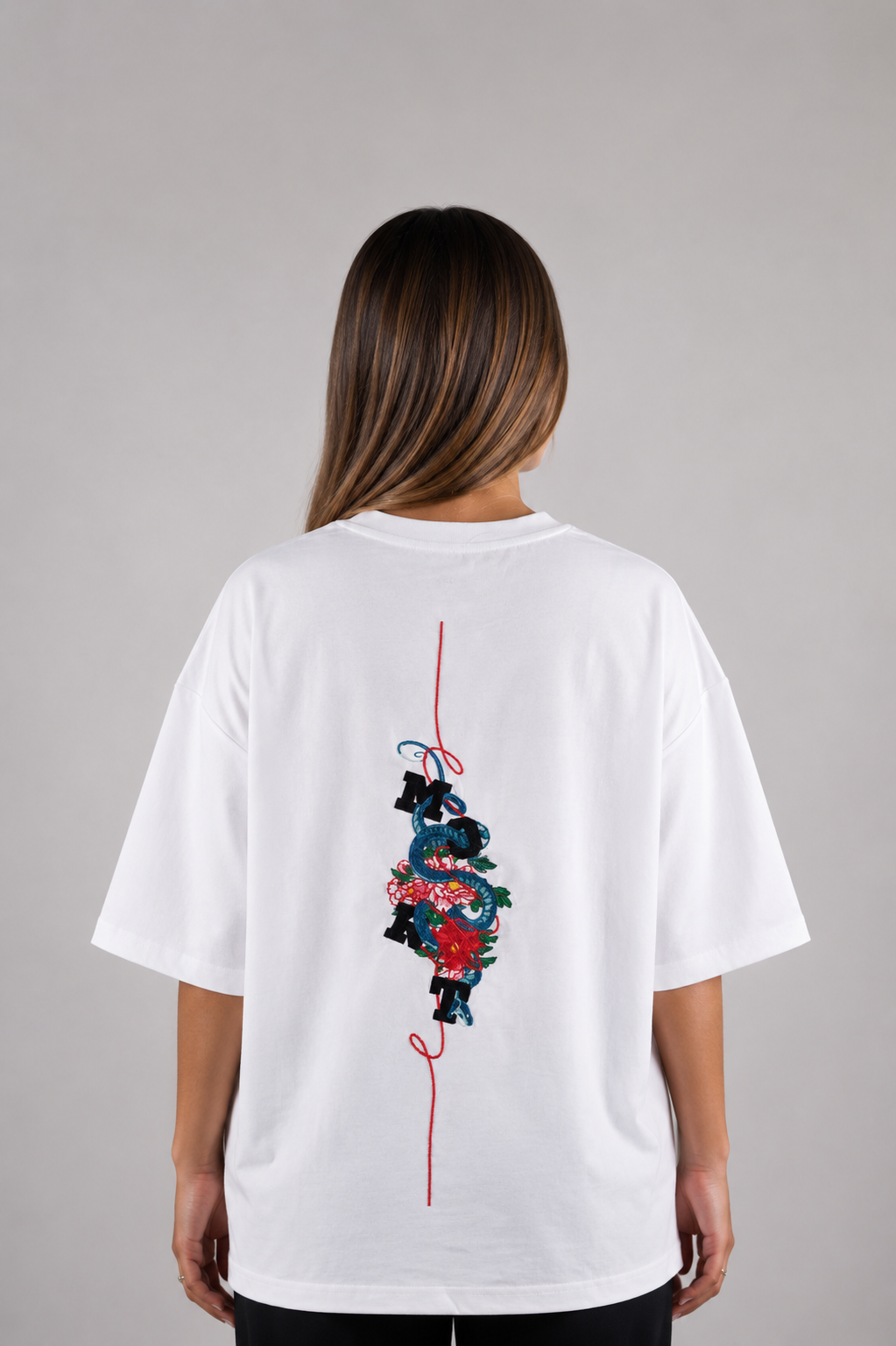 Blossom & Snake White T-Shirt