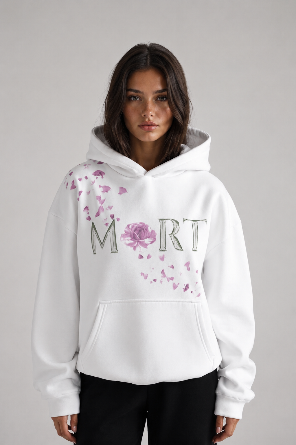 Rose Hoodie White
