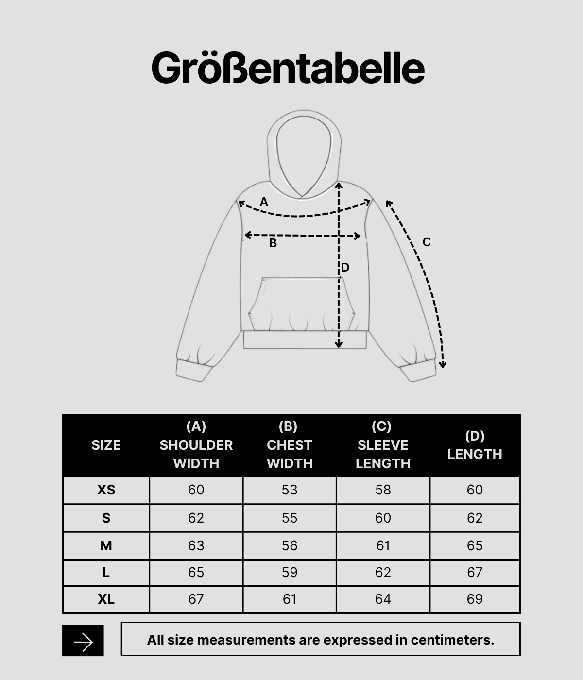 Größentabelle